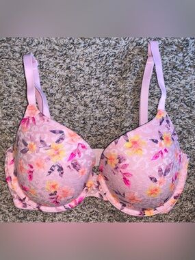 PINK Victoria's Secret Pink Floral Lightly Padded Underwire Bra